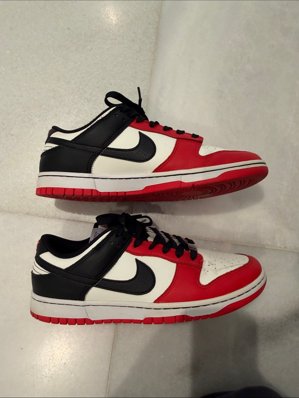 Nike Low Top Sneakers in Red, White & Black